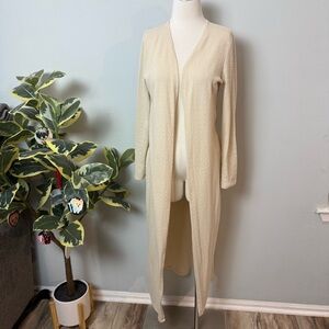 SHEIN Cream Open-Front Long Cardigan~ Large